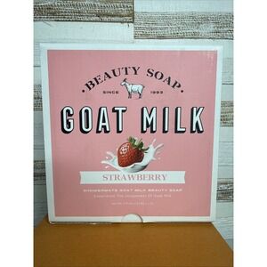 SHOWER MATE Goat Milk Moisturizing Beauty Soap W/Strawberry -JUMBO 12 CT. NEW